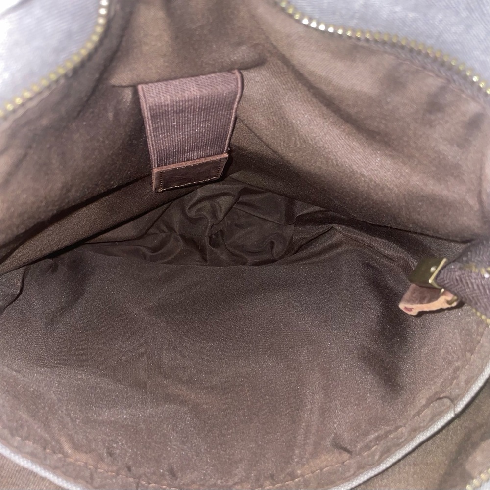 Mens Multi Functional Backpack Bag Gray Canvas Wi… - image 6